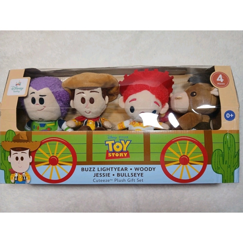Disney Baby Toy Story 4 Pc Set - Woody, Buzz Lightyear, Jessie,  Bullseye Plush